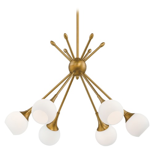 George Kovacs Lighting Pontil 6-Light Chandelier in Honey Gold by George Kovacs P1806-248