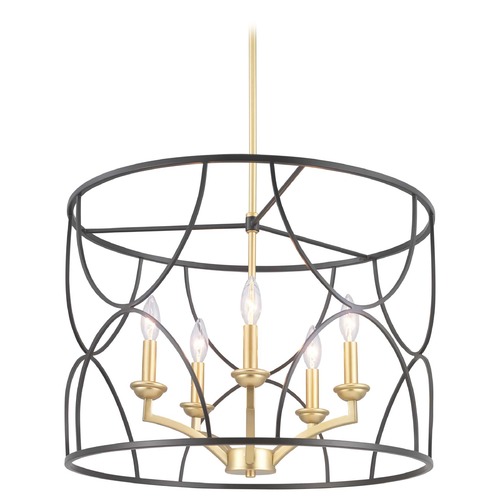 Progress Lighting Landree Black Chandelier by Progress Lighting P400178-031