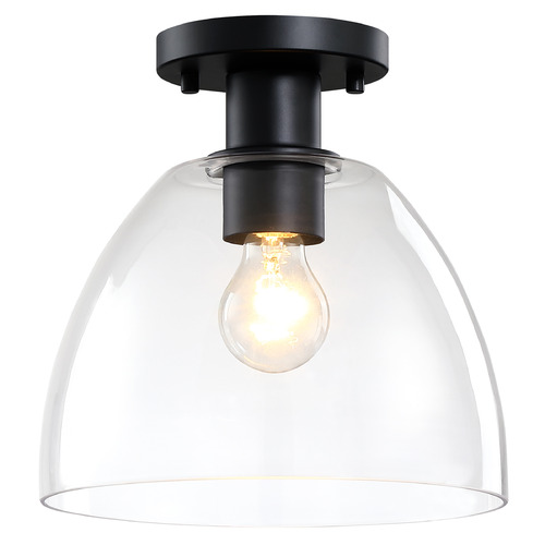 Designers Fountain Lighting Designers Fountain Indigo Matte Black Semi-Flushmount Light D312M-SF-MB