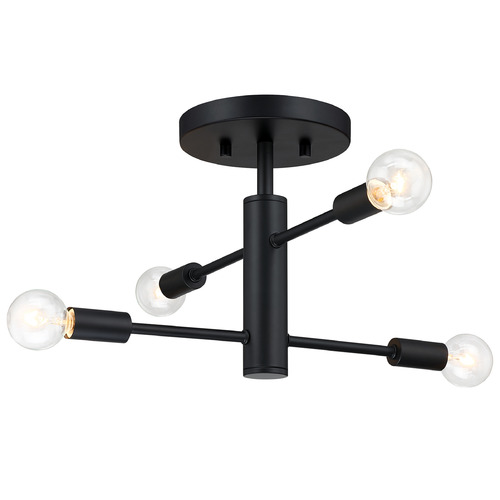 Designers Fountain Lighting Designers Fountain Arlo Matte Black Semi-Flushmount Light D320C-SF-MB