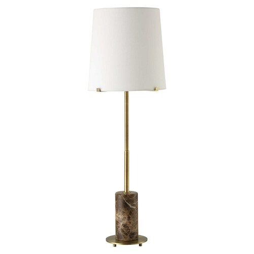 Uttermost Lighting Sepia Buffet Lamp in Brass & Brown Marble by Uttermost Lighting  30422