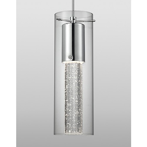 Kuzco Lighting Champagne Chrome Mini Pendant in Chrome by Kuzco Lighting PD4401-CH