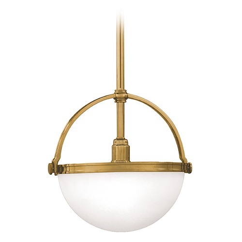 Hudson Valley Lighting Stratford Aged Brass Pendant by Hudson Valley Lighting 3312-AGB