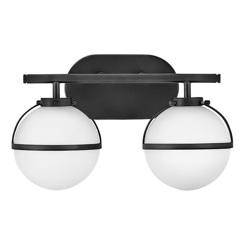 Hinkley Hollis 2-Light in Black LED Bath Light 3000K by Hinkley Lighting 5662BK-LL