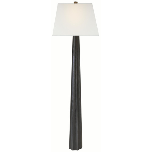 Visual Comfort Signature Collection Visual Comfort Signature Collection Fluted Spire Aged Iron Floor Lamp with Rectangle Shade CHA9461AI-L