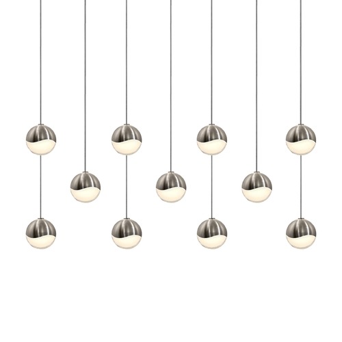 Sonneman Lighting Grapes Satin Nickel Single Light LED Multi-Light Pendant by Sonneman Lighting 2922.13-SML