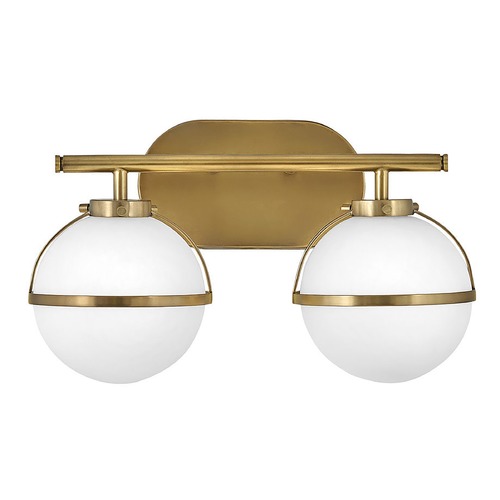 Hinkley Hollis 2-Light Heritage Brass LED Bath Light 3000K by Hinkley Lighting 5662HB-LL