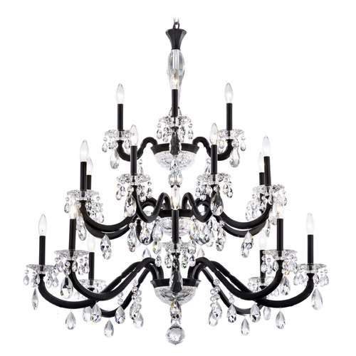 Schonbek Lighting Schonbek Worldwide Lighting San Marco Black Crystal Chandelier S8620N-51R