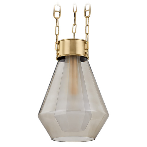 Corbett Lighting Corbett Lighting Tragus Vintage Brass LED Pendant Light with Abstract Shade 466-14-VB