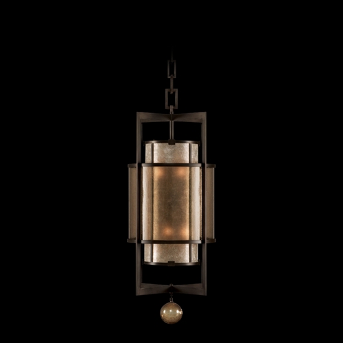 Fine Art Lamps Fine Art Lamps Singapore Moderne Brown Patinated Bronze Pendant Light with Cylindrical Shade 591240ST