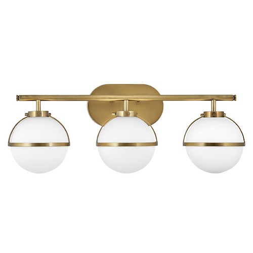 Hinkley Hollis 3-Light Heritage Brass LED Bath Light 3000K by Hinkley Lighting 5663HB-LL