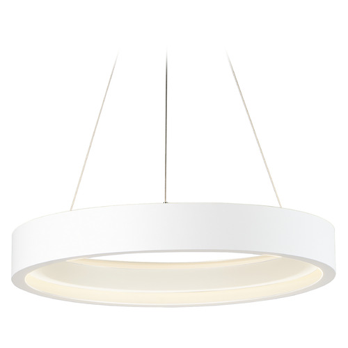 ET2 Lighting iCorona WiZ 28-Inch LED Pendant in Matte White by ET2 Lighting E35104-MW