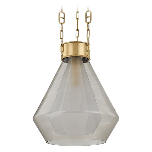 Corbett Lighting Corbett Lighting Tragus Vintage Brass LED Pendant Light with Abstract Shade 466-19-VB