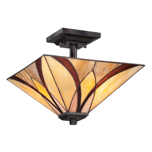Quoizel Lighting Asheville Semi-Flush Mount in Valiant Bronze by Quoizel Lighting TFAS1714VA
