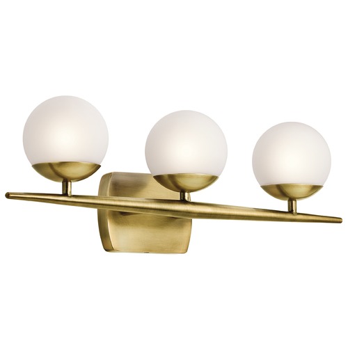 Kichler Lighting Jasper 24.50-Inch Halogen Vanity Light in Natural Brass by Kichler Lighting 45582NBR