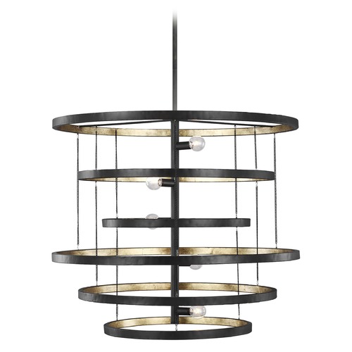 Generation Lighting Celeste Aged Iron Chandelier by Generation Lighting F3340/5AI/ADB