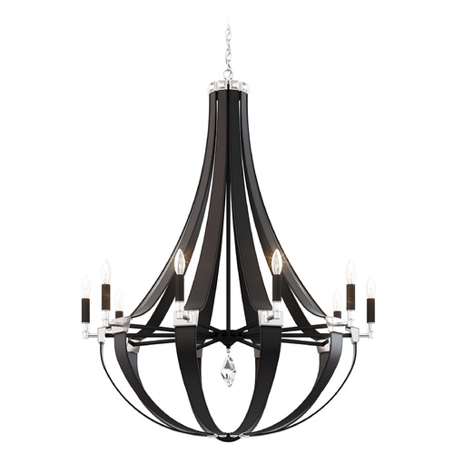 Schonbek Lighting Schonbek Worldwide Lighting Crystal Empire Grizzly Black Chandelier CY1010N-LB1R