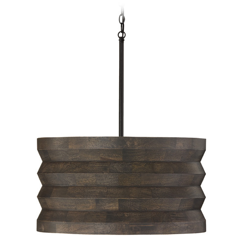 Capital Lighting Dunn Pendant in Espresso Stain & Black by Capital Lighting 354041EB