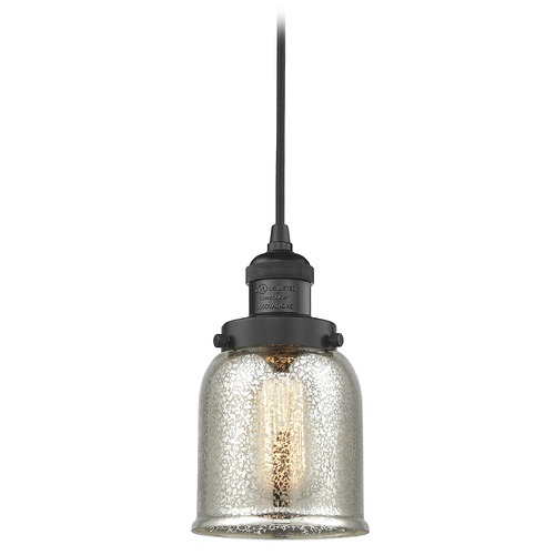 Innovations Lighting Small Bell Matte Black Mini Pendant by Innovations Lighting 201C-BK-G58