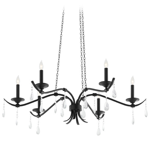 Quorum Lighting Lorelei Matte Black Chandelier by Quorum Lighting 603-6-59