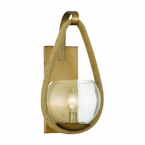 Savoy House Ashe Wall Sconce in Warm Brass & Rope by Savoy House 9-1826-1-320