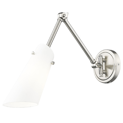 Z-Lite Z-Lite Julia Brushed Nickel Plug and Cord Wall Lamp 350S-BN