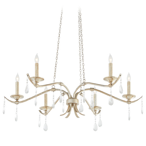 Quorum Lighting Lorelei Aged Silver Leaf Chandelier by Quorum Lighting 603-6-60