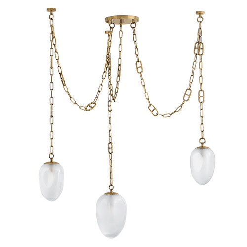 Corbett Lighting Corbett Lighting Noz Nozawa Daith Vintage Brass LED Chandelier 464-48-VB