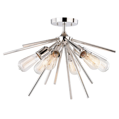 Vaxcel Lighting Vaxcel Lighting Estelle Polished Nickel Semi-Flushmount Light C0161