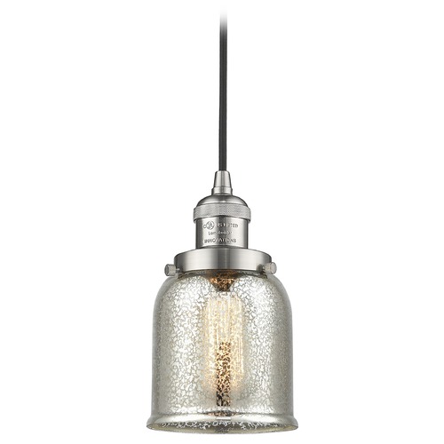 Innovations Lighting Small Bell Brushed Satin Nickel Mini Pendant by Innovations Lighting 201C-SN-G58