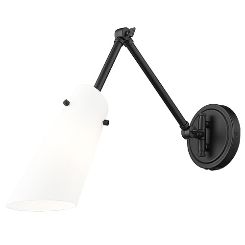 Z-Lite Z-Lite Julia Matte Black Plug and Cord Wall Lamp 350S-MB