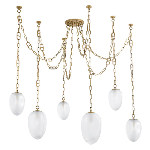 Corbett Lighting Corbett Lighting Noz Nozawa Daith Vintage Brass LED Chandelier 464-61-VB