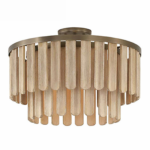 Capital Lighting Jada Semi-Flush Mount in Dark Brass by Capital Lighting 255611DR