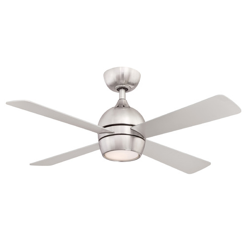 Fanimation Fans Fanimation Fans Kwad 44 Brushed Nickel LED Ceiling Fan with Light FP7644BN