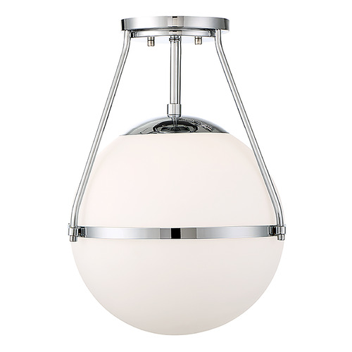 Meridian 1-Light Semi-Flush Mount in Chrome by Meridian M60054CH