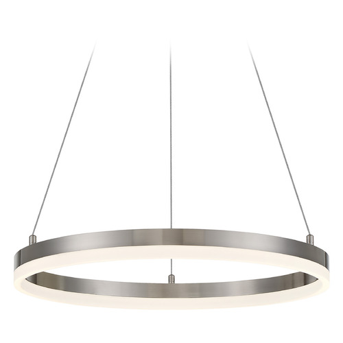 George Kovacs Lighting Recovery 19.50-Inch LED Ring Pendant in Nickel by George Kovacs P1910-084-L