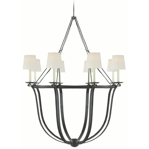 Visual Comfort Signature Collection Visual Comfort Signature Collection Chapman & Myers Lancaster Aged Iron Chandelier CHC1577AI-L