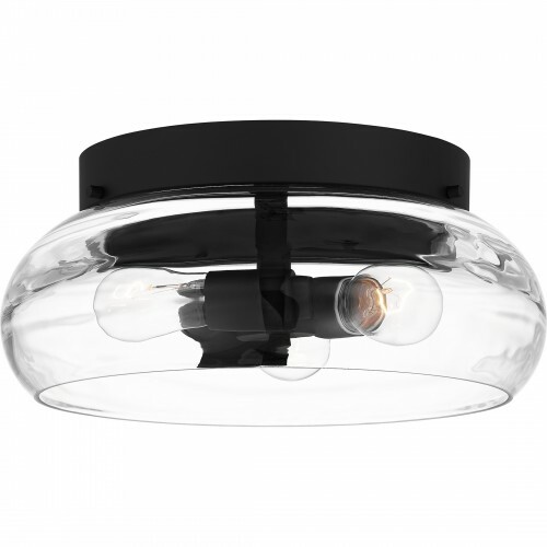 Quoizel Lighting Lucy 14-Inch 3-Light Flush Mount in Matte Black by Quoizel Lighting LCY1614MBK