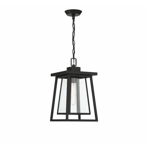 Savoy House Denver 8-Inch Wide Outdoor Hanging Light in Matte Black by Savoy House 5-2025-BK