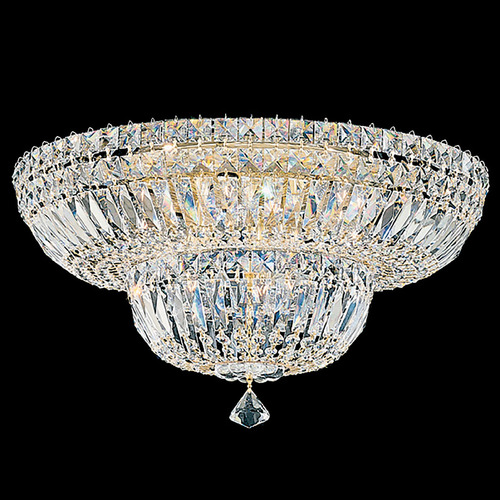 Schonbek Lighting Schonbek Worldwide Lighting Petit Crystal Deluxe Aurelia Flushmount Light 5894-211O
