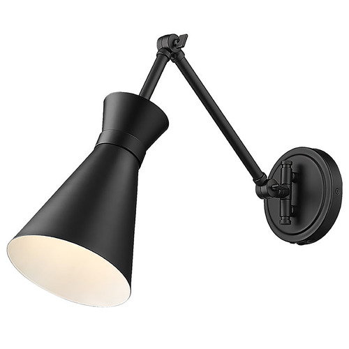 Z-Lite Z-Lite Soriano Matte Black Plug and Cord Wall Lamp 351S-MB