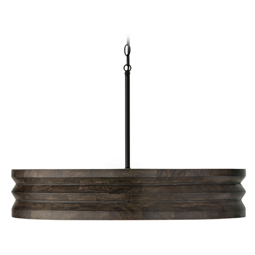 Capital Lighting Dunn Pendant in Espresso Stain & Black by Capital Lighting 454041EB