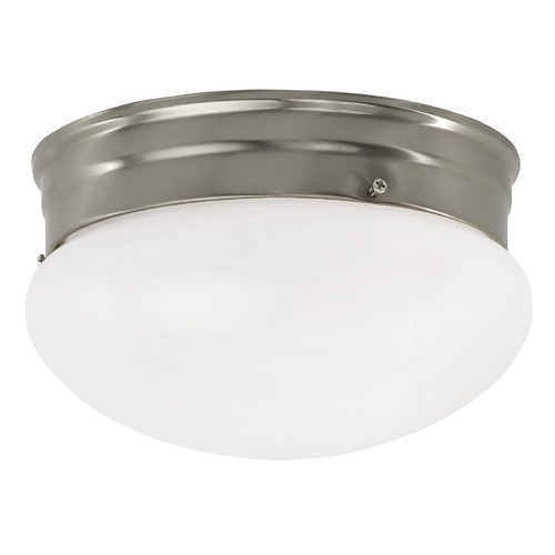 Design Classics Lighting 8-Inch Satin Nickel Flushmount Ceiling Light 29625