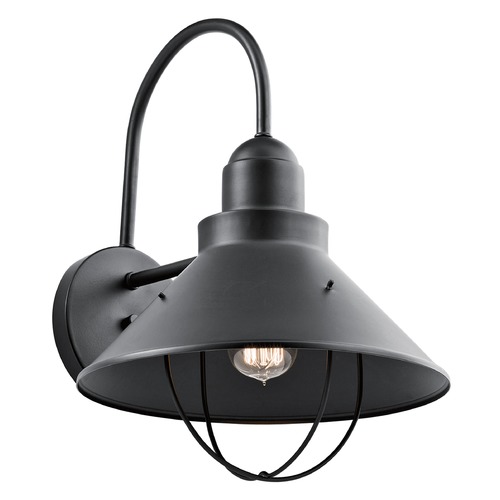 Kichler Lighting Seaside 12-Inch Outdoor Wall Light in Black by Kichler Lighting 9142BK