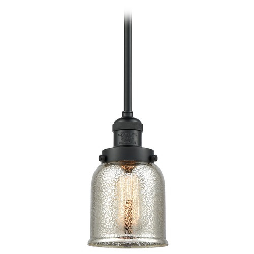 Innovations Lighting Small Bell Matte Black Mini Pendant by Innovations Lighting 201S-BK-G58