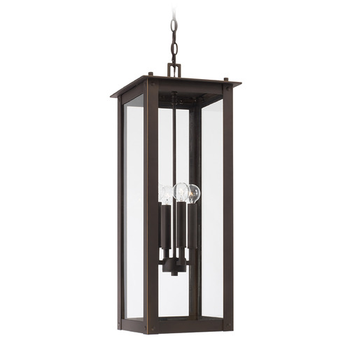 Capital Lighting Hunt Outdoor Hanging Light in Oiled Bronze by Capital Lighting 934644OZ