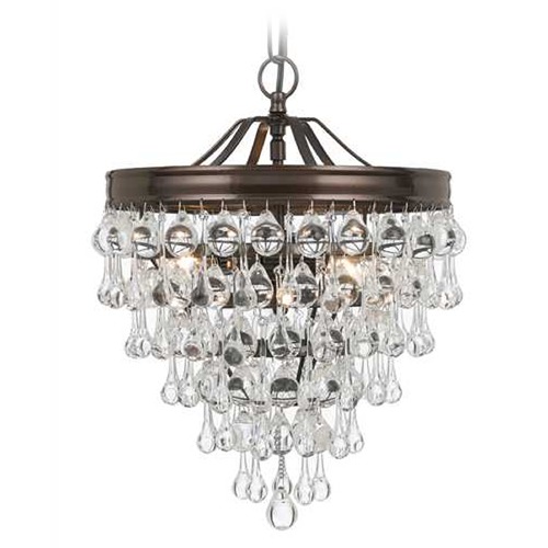 Crystorama Lighting Crystorama Calypso Vibrant Bronze Pendant Light 130-VZ