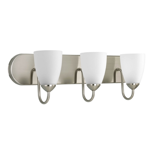 Progress Lighting Gather Bathroom Light in Brushed Nickel by Progress Lighting P2708-09