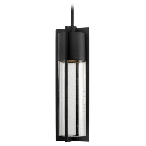 Hinkley Seeded Glass Outdoor Hanging Light Black by Hinkley Lighting 1322BK