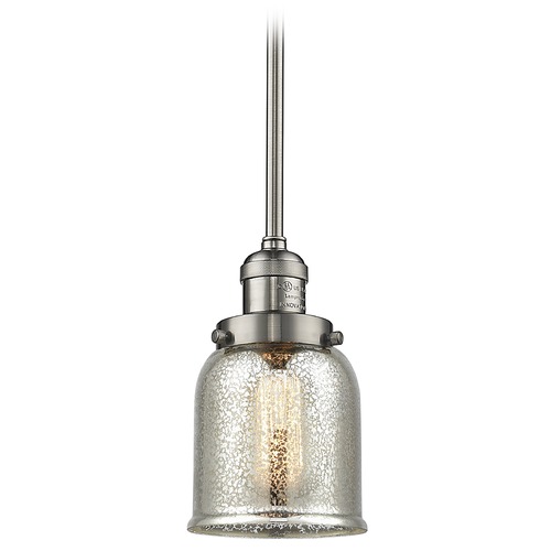 Innovations Lighting Small Bell Brushed Satin Nickel Mini Pendant by Innovations Lighting 201S-SN-G58